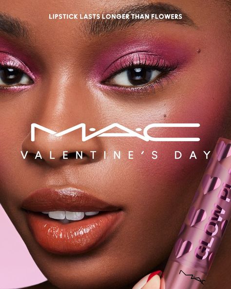 MAC Valentine's Day 2023 (MAC Cosmetics) Makeup Poster, Mac Beauty Products, Jason Kim, Beauty Advertising, Photoshop Design Ideas, Catalog Cover, Beauty Photoshoot, Valentines Flowers, Music Album Cover