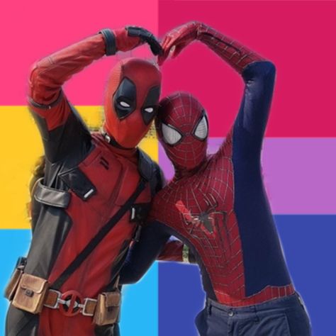 Spidypool Mpreg, Pride Spiderman, Deadpool And Spiderman Ship, Deadpool X Spiderman Kiss, Deadpool And Spiderman Matching Icons, Deadpool Profile Picture, Peter X Wade, Deadpool And Spider Man, Spiderman And Deadpool