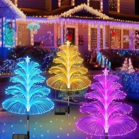 Jellyfish Lights, Solar Christmas Decorations, Solar Christmas Tree, Outdoor Tree Lighting, Solar Flower Lights, Solar Christmas Lights, Outdoor Decorative Lights, Solar Flower, Lawn Lights