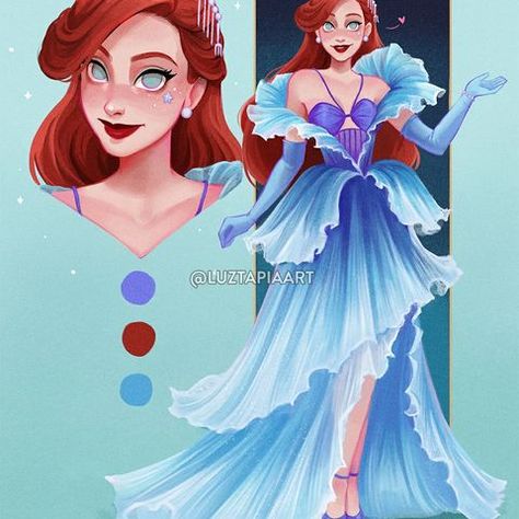 Luz Tapia Art (@luztapiaart) • Instagram photos and videos Luz Tapia Art, Dunia Disney, Image Princesse Disney, Personaje Fantasy, Anak Haiwan, Disney Princess Artwork, Disney Princess Fan Art, Disney Princess Fashion, Prințese Disney