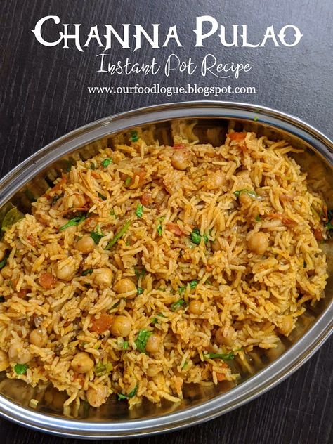 Indian Instant Pot Recipes, Instant Pot Indian Recipes, Instant Pot Pakistani Recipes, Instant Pot Indian Rice, Pakistani Rice Recipes, Chickpea Pulao Recipe, Pea Pulao Recipe, Veg Pulao Recipe In Cooker, Channa Recipe