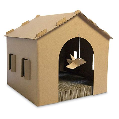 Cardboard Cat House, Rabbit Christmas, Cardboard Cat Scratcher, Cat House Diy, Pet Paradise, Cat Bird, Cat Tree Condo, House Cat, Cardboard House