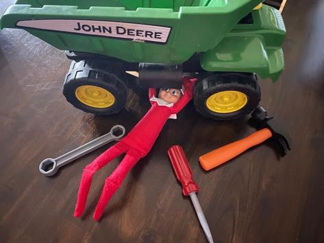 Elf On The Shelf Tractor Ideas, Tractor Idea, The Elf, Elf On The Shelf, Elf