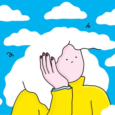 Xaviera_altena_itsnicethat_2 Pop Graphic Design, Head In The Clouds, 90s Pop Culture, Poppy Color, Minimal Painting, Shirt Design Inspiration, Hand Embroidery Art, Tattoo Design Drawings, Mural Art