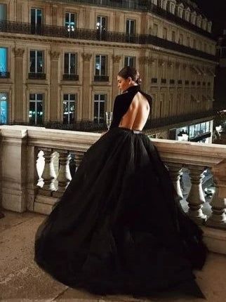 Black Ball Gown Prom Dresses, Black Ball Dresses, Prom Dresses With Long Sleeves, Puffy Tulle Skirt, Dresses With Long Sleeves, Ball Gown Prom Dresses, Gown Prom Dresses, Black Ball Gown, Tulle Balls