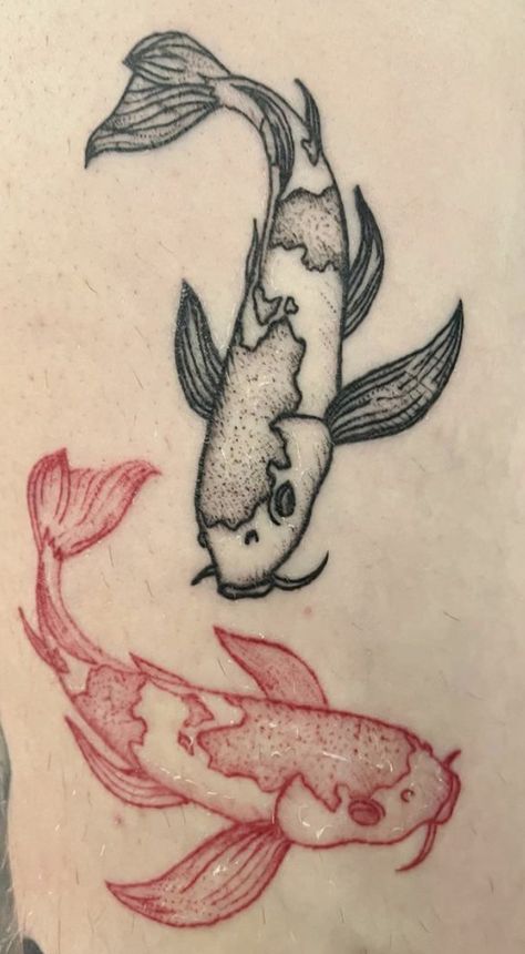 Small Fish Tattoos, Goldfish Tattoo, Red Ink Tattoo, Tattoo Signs, Carpe Koi, Red Ink Tattoos, Healing Tattoo, Fish Tattoo, Tattoo Designs And Meanings