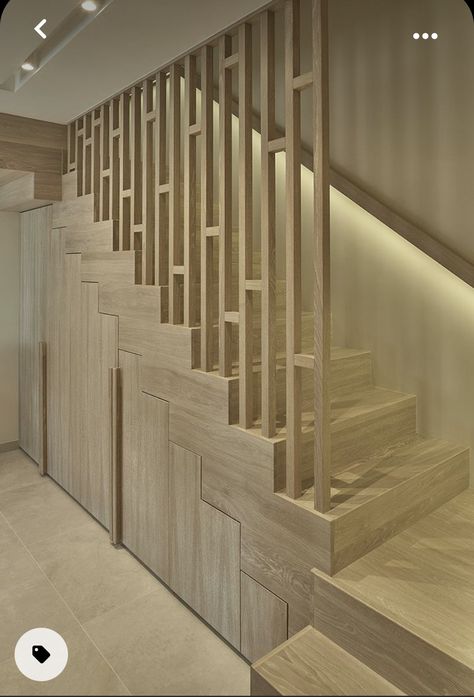 Stair Railing Design Glass And Wood, Staircase Railing Ideas, Basement Staircase Ideas, Stairs Railing Design, Railing For Stairs, Basement Stair Railing Ideas, Wooden Staircase Railing, Stair Railing Ideas, درابزين السلم