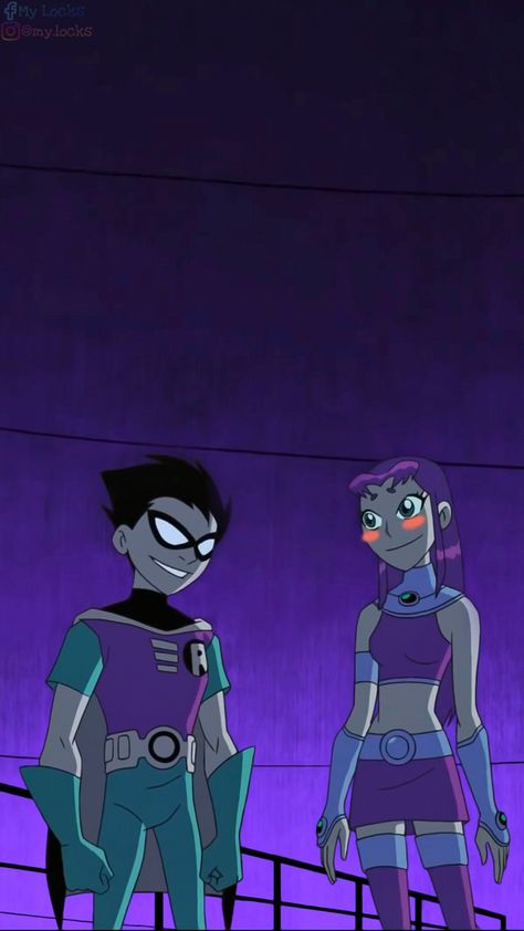 Starfire And Robin Wallpaper, Teen Titans Aesthetic, Teen Titans Wallpaper, Titans Aesthetic, Titans Robin, Robin Starfire, Teen Titans Robin, Teen Titans Starfire, Starfire And Raven