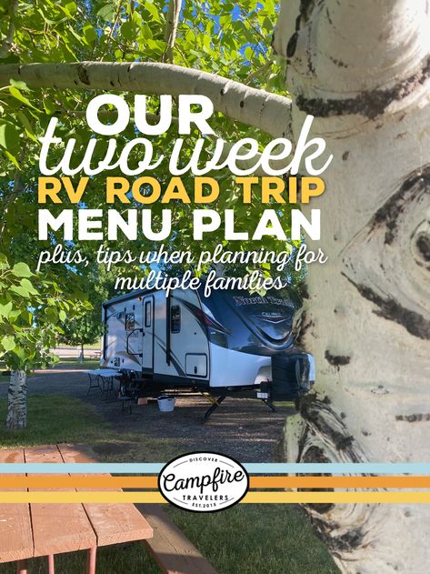 Motorhome Meals Rv Camping, Travel Trailer Meals, Rv Meals For Two, Rv Meal Planning, Trailer Camping Meals, Meals For Camping In An Rv, Rv Food Ideas Meal Planning, Trailer Recipes, Rv Camping Meals