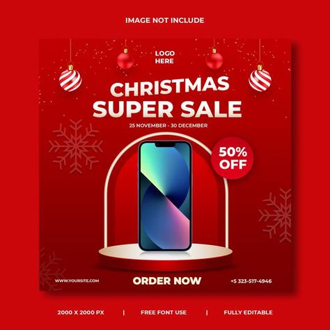 Christmas super sale social media templa... | Premium Psd #Freepik #psd #background #banner #flyer #poster Christmas Sale Poster Design, Christmas Creative Ads Design, Christmas Social Media Design, Christmas Design Poster, Christmas Social Media Posts, Christmas Sale Poster, Payday Sale, Christmas Social Media, Christmas Ads