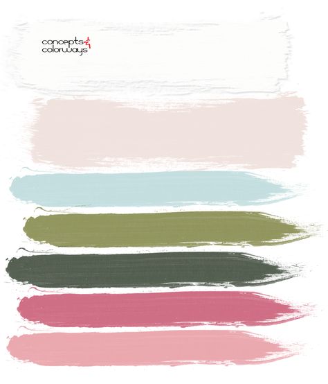 A PINK AND GREEN COLOR PALETTE WITH A TOUCH OF AQUA BLUE - Concepts and Colorways Pink Green Blue Palette, Sage Green And Pink Living Room, Pink And Green Kitchen, Light Green Bathrooms, Dark Green And Pink, Blush Pink Living Room, Green Bathroom Accessories, Floor Sanding, Palettes Color