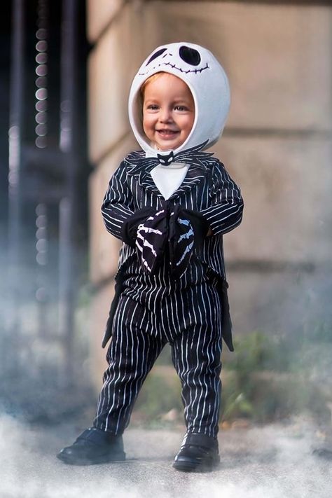 This Nightmare Before Christmas Infant Jack Skellington Costume includes a hooded Jack Skellington jacket, shirt top, pants, a character hood, and mitts. These costumes are well-made with select fabrics and exceptional touches and this Jack Skellington baby costume is crafted with care for a costume that looks great and lasts. #baby_boys #jack_skellington #halloween #costume Jack The Skeleton Makeup, Jack Skellington Toddler Costume, Jack Skellington Baby Costume, Jack Skellington Costume Kids, Skeleton Makeup Kids, Best Toddler Halloween Costumes, Jack Skellington Halloween Costume, Jack The Skeleton, Halloween Photo Frames