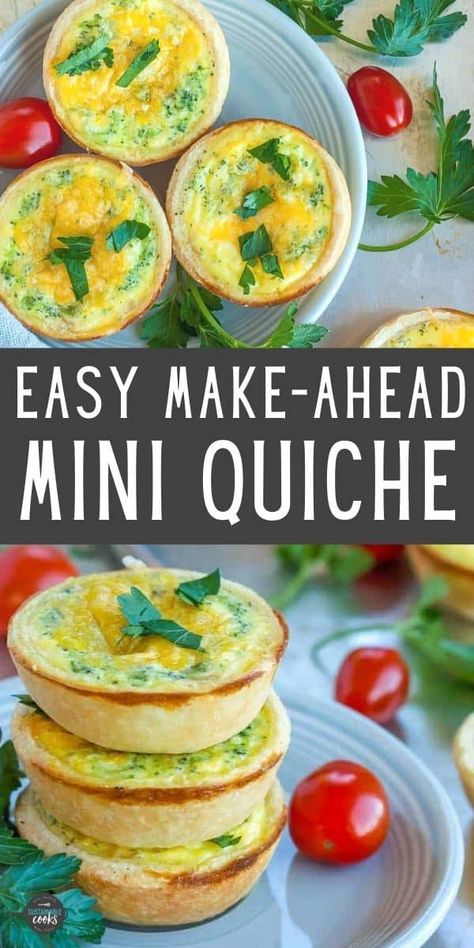 Muffin Tin Quiche, Mini Quiche Recipes, Quiche Recipes Easy, Mini Quiches, Muffin Tin Recipes, Breakfast Quiche, Mini Quiche, Quiche Recipes, Make Ahead Meals