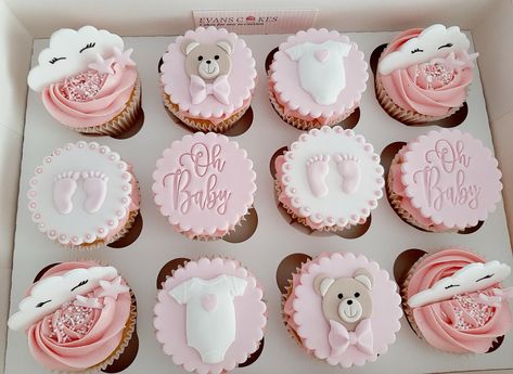 Babyshower Cupcakes For Girl, Baby Shower Girl Cupcake Ideas, Its A Girl Cupcakes, Cup Cake Designs For A Girl, Baby Shower Cupcakes For Girl, Baby Shower Cupcakes Girl Pink, Baby Girl Cupcake Ideas, Cupcake Baby Shower Girl, Baby Shower Cupcakes Girl