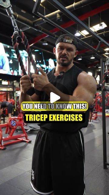 Tricep Pull Down With Rope, Tricep Rope Pull Down, Tricep Pull Down, Cable Tricep Workout, Tricep Cable Workout, Triceps Workout Gym, Tricep Workout Gym, Tricep Workouts, Tricep Exercises