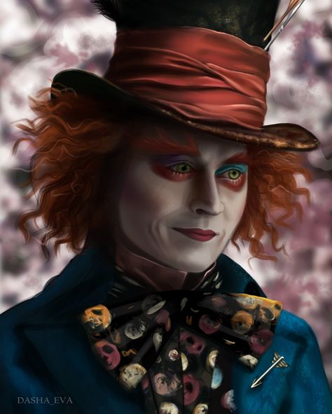 Mad Hatter Tim Burton, Tim Burton Mad Hatter, Tarrant Hightopp, Mad Hatter Outfit, Mad Hatter Disney, Johnny Depp Mad Hatter, Hatter Alice In Wonderland, Halloween 23, Johnny Depp Movies