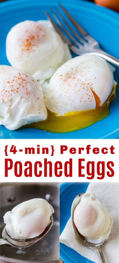 Easy Poached Eggs, Natashas Kitchen, Poach An Egg, Breakfast Calories, Best Egg Recipes, Perfect Poached Eggs, Breakfast Specials, Break Fast, Egg Dishes