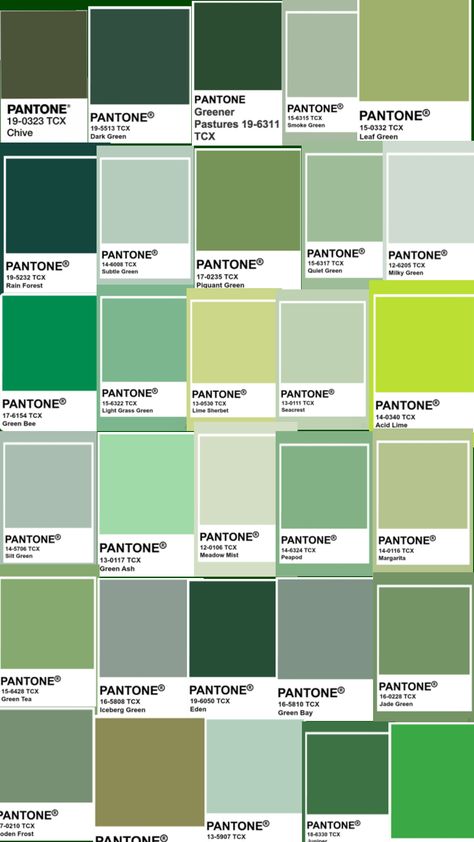 Pantone Green Colors, Pantone Green Shades, Green Pantone, Pantone Green, Pantone Color Chart, Color Knowledge, Pantone Palette, Green Colour Palette, Trim Color