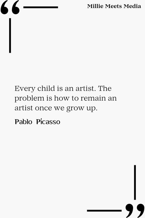 Every child is an artist. The problem is how to remain an artist once we grow up Painters Quotes, Picasso Quotes, Pablo Picasso Quotes, Every Child Is An Artist, Picasso Quote, Famous Painters, Artist Quotes, Pablo Picasso, An Artist