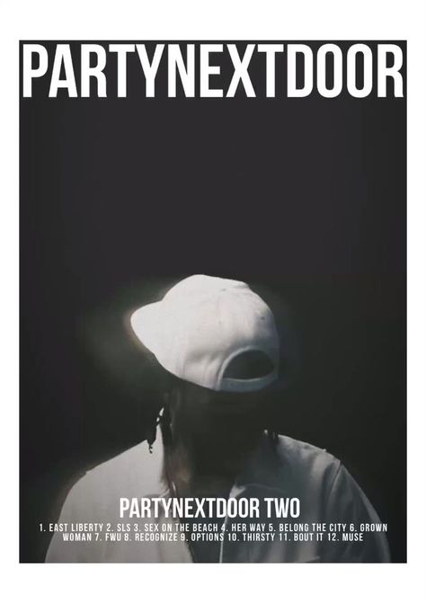 Rnb Posters Bedroom, Party Next Door Poster, Rnb Albums, Party Next Door Album Cover, Party Next Door Wallpaper, Pnd Album Cover, Partynextdoor Poster, Partynextdoor Album, Rap Album Covers