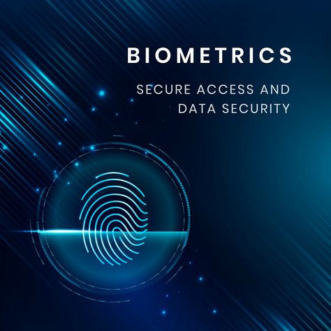 Biometrics security technology template vector with fingerprint scan | premium image by rawpixel.com / Aew Blue Template, Technology Template, Biometrics Technology, Security Technology, Data Security, Innovation Technology, Fingerprint, Vector Free, Technology