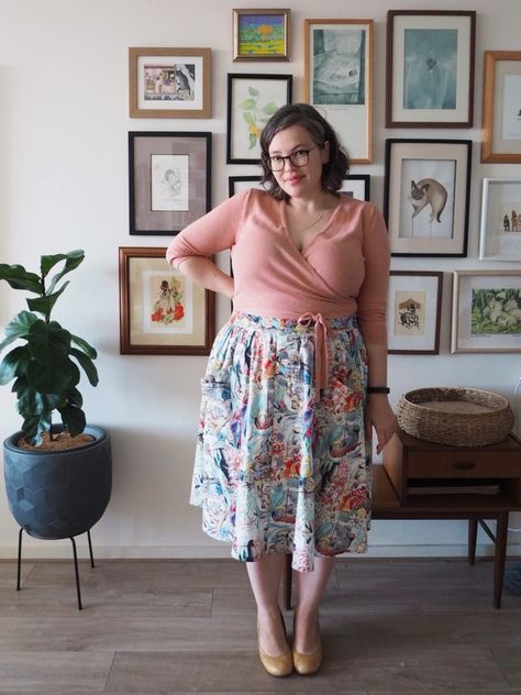 Me Made May Day 16: Estuary Skirt | Frocks & Frou Frou May Day, Frou Frou, Little Outfits, Cotton Linen Fabric, Wrap Cardigan, Dress Pattern, Style Icon, Midi Skirt, Fashion Inspo