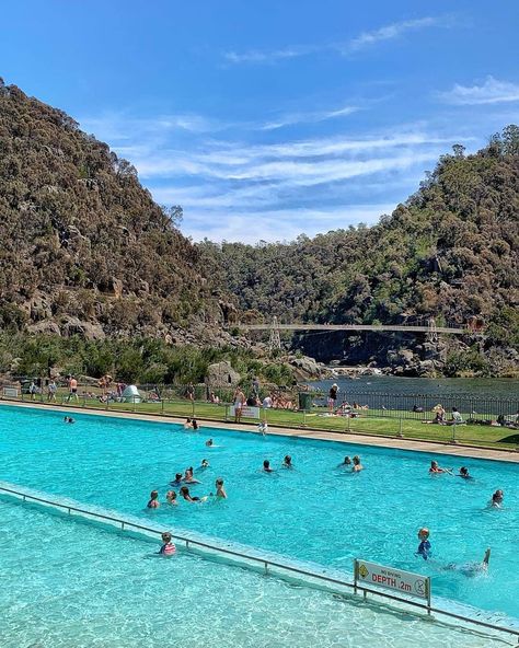 Tasmania Aesthetic, Launceston Tasmania, Outdoor Spa, Tasmania, Dream Destinations, Outdoor Pool, How Many, Summer Vibes, Aesthetic Pictures