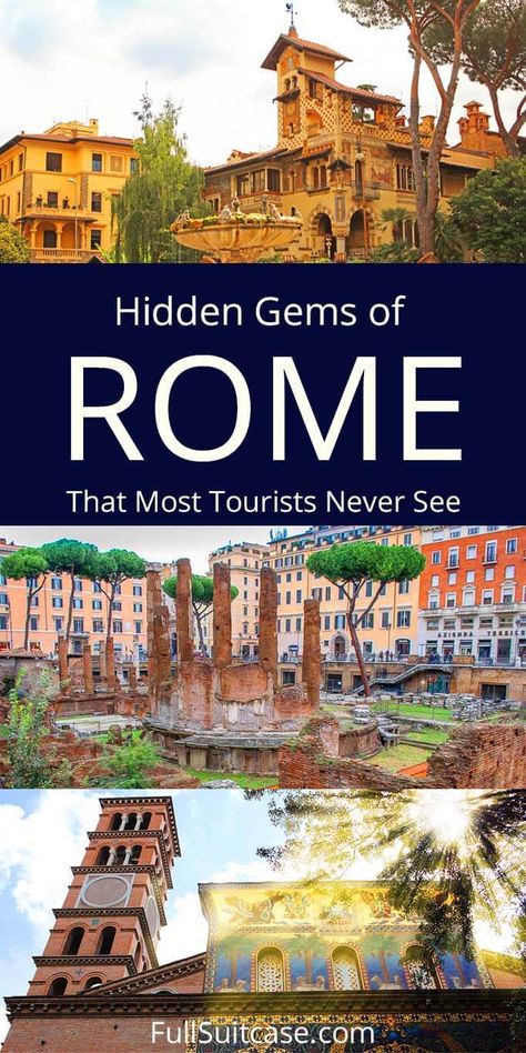 Hidden gems and unique places to see in Rome Italy Italy Trip Planning, Things To Do In Rome, Rome Itinerary, Rome Travel Guide, Rome Tours, Italy Holidays, Mediterranean Cruise, Italy Travel Tips, Italy Travel Guide