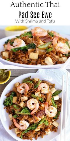 Stir Fried Rice Noodles, Noodles With Soy Sauce, Stir Fried Rice, Thai Pad, Rice Noodles Stir Fry, Pad See Ew, Fried Rice Noodles, Thai Noodles, Restaurant Dishes