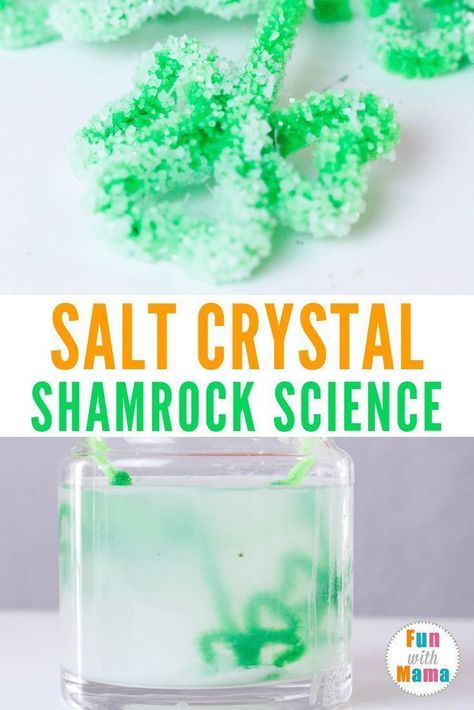 Science Activities For Toddlers, St Patricks Day Activities, Experiment Science, Toddler Lessons, St Patricks Day Crafts, Stem Activities For Kids, How To Make Crystals, Preschool Science Activities, St Patrick's Day Activities