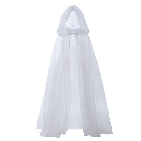 PRICES MAY VARY. Hooded wicked witch cloak hooded cape for the haunted costume One size fit most adults and teens, you can DIY the tulle length with a scissors easily It may be wrinkled cause of packing, please just steaming it and then hang it overnight Scary black & white hood halloween cloak cosplay vampire ghost costume Suitable for Women Girls - Dress up like a Ghost Bride, Witch, Witche, Wizard Women's The Haunted Costume Women's Black Hooded Cape  Ghost Costume Haunted Hooded Cape Costume Ghost Bride Costume, Witch Cloak, Vampire Ghost, Halloween Cloak, Princess Cape, Ghost Bride, Tulle Cape, Cape Costume, Cape Cloak