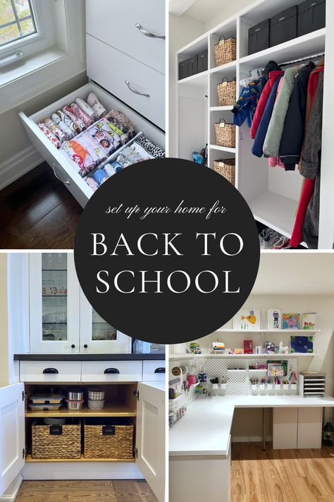 Ah, the back to school season! Suddenly, your house transforms into a whirlwind of backpacks, lunch boxes, and stray socks.  In this article, you’ll learn how to set up key areas of your home to avoid the school-year clutter. We’ll tackle the mudroom, the kitchen lunch area, closet, and the all-important study zone. By the end, you’ll be ready to face the school year with confidence—and maybe even a little bit of sanity left intact. Mudroom Kitchen, Storage Hacks Diy, Messy Closet, Lunch Prep, Homework Station, School Season, Article Design, Storage Hacks, Professional Organizer