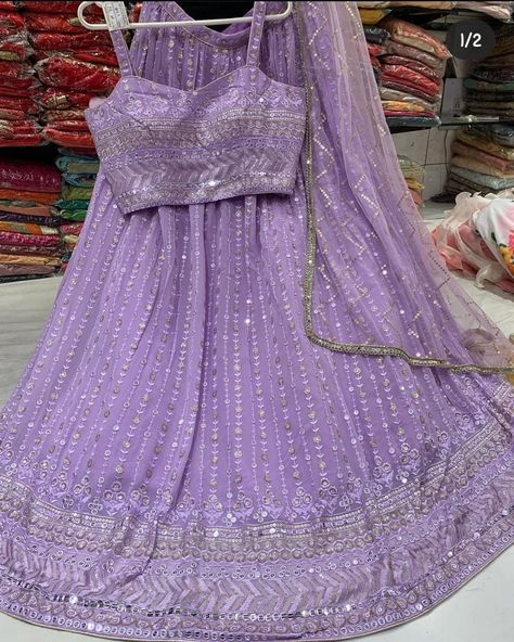 Indian Wedding Outfits Purple, Purpal Colour Dress, Pastel Lavender Lehenga, Lilac Lengha, Lavender Lengha, Purple Indian Dress, Purple Lengha, Lavender Lehenga, Purple Lehenga