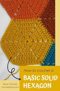 Crochet Hexagon Blanket, Hexagon Crochet Pattern, Mittens Crochet, Yarn Weights, Granny Square Crochet Patterns Free, Crochet Hexagon, Crochet Mittens, Learn How To Crochet, Crochet Square Patterns