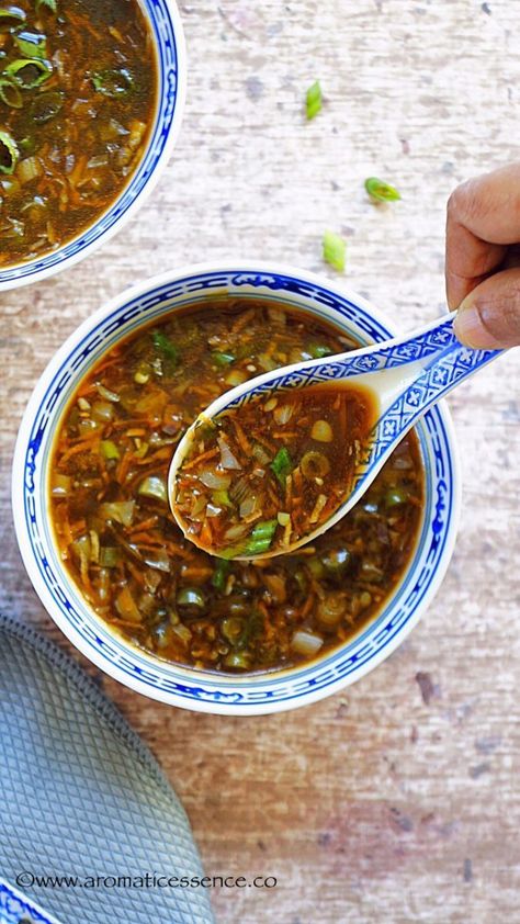 Hot & Sour Soup (Vegan, Indian Chinese Style) - Aromatic Essence Vegan Gardening, Comforting Food, Vegan Chinese, Hot And Sour Soup, Spicy Soup, Soup Vegan, Sour Soup, Veggie Soup, Chinese Soup