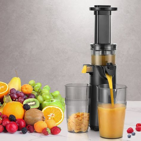 Enjoy tasty, fresh, healthy fruit juice from home with the Devanti Cold Slow Press Juicer. Designed for superior juice extraction, the juicer features a low-speed masticating auger for smooth juicing and a high juice yield from your favourite fruit. Say goodbye to mixed pulp and juice: your juicer will effectively separate them foor a pure and refreshing drink every time. Crafted from food-grade durable materials, the cold press slow juicer features an ABS injection housing that guarantees long- Healthy Fruit Juice, Slow Juicer, Cold Press Juicer, Juice Extractor, Healthy Fruit, Juice Cup, Feeding Tube, Healthy Fruits, Fruit Juice