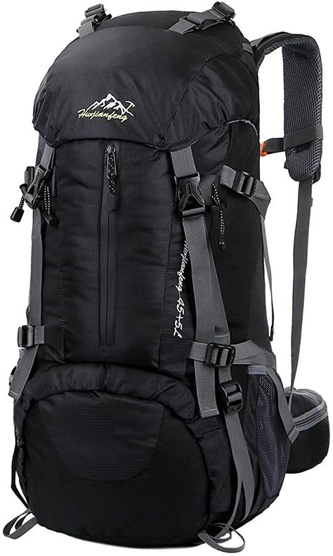 Amazon.com : Hiking Backpack, Esup 50L Multipurpose Mountaineering Backpack with rain cover 45l+5l Travel Camping Backpack, Suitable for Climbing Skiing Outdoor Sport, Perfect Fathers Day Gifts (Black-50L) : Clothing Hiking Backpack Essentials, Waterproof Hiking Backpack, Backpack Essentials, Waterproof Matches, Backpack Waterproof, Lightweight Backpack, Camping Backpack, Hiking Gear, Rain Cover