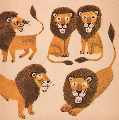 Lion Nursery Art, Baby Gift Tags, Lion Illustration, Animal Nursery Decor, Art Story, Images Vintage, Animal Posters, Book Images, Story Book