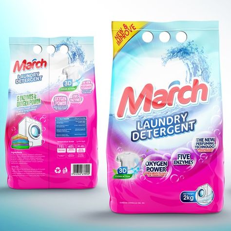 Powder Package Design, Laundry Packaging, Detergent Packaging, Laundry Detergent Powder, Powder Packaging, Detergent Product, Detergent Powder, Powder Laundry Detergent, Packaging Idea