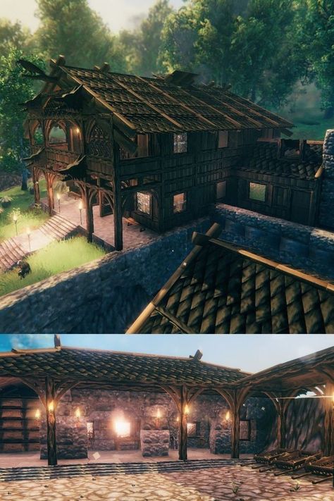 Ark Survival Evolved Bases, Cottage Minecraft, Viking House, Conan Exiles, Base Building, City Layout, Viking Life, House Games, Ark Survival Evolved