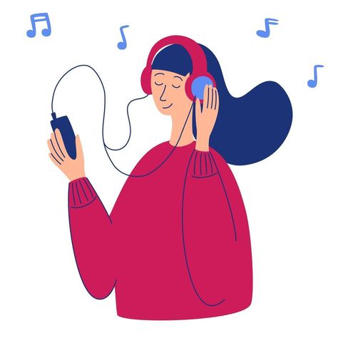 Person Listening To Music Drawing, Girl Listening To Music, Iphone Cartoon, Cartoon Network Characters, Woman Character, Music Cartoon, Listening Music, Cool Tech Gadgets Electronics, Music Drawings