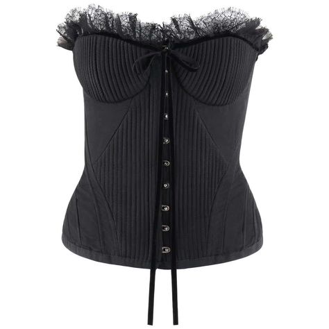 For Sale on 1stdibs - DESCRIPTION: ALEXANDER McQUEEN A/W 2002 'Supercalifragilistic' Black Silk Bustier Corset Top Brand / Manufacturer: Alexander McQueen Collection: Autumn Corset Png, Velvet Bustier, Black Bustier, Versace Couture, Knit Bodysuit, Velvet Lace, 1940s Fashion, Bustier Top, Luxury Lingerie