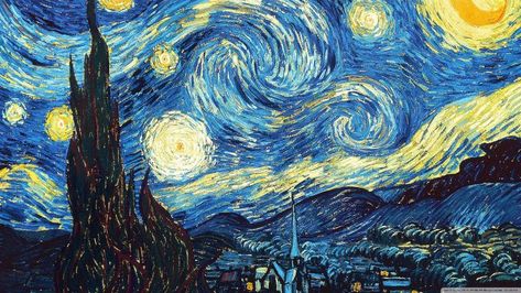 the starry night ❤ 4k hd desktop wallpaper for 4k ultra hd tv Lukisan Van Gogh, فنسنت فان جوخ, Van Gogh Wallpaper, Starry Night Wallpaper, Gogh The Starry Night, Wallpaper Seni, Starry Night Painting, Arte Van Gogh, The Starry Night