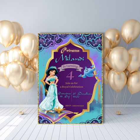 Digital Princess Jasmine Birthday Invitation,Princess Party Invite,Kids Party Invite,Instant Template Download,Aladdin Party,Printable Card Princess Jasmine Invitation, Jasmine Invitation, Princess Jasmine Birthday, Aladdin Party, Jasmine Birthday, Party Invitations Kids, Princess Jasmine, Party Printable, Template Download