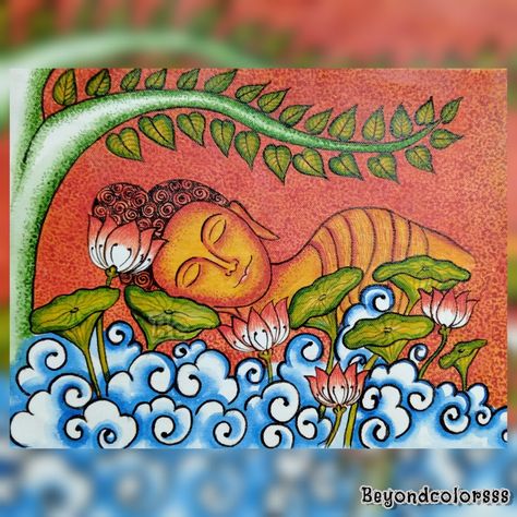 Kerala Mural Paintings Not framed Size: 30cms× 25cms Price: 500Rs Mural Art Design, Mural Paintings, Kerala Mural Painting, Tanjore Painting, Mural Design, Diy Canvas Art Painting, A3 Size, Mural Painting, Mural Art