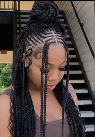 Hair Braid Designs, Black Kids Braids Hairstyles, Short Box Braids Hairstyles, Braided Hairstyles For Black Women Cornrows, Big Box Braids Hairstyles, Feed In Braids Hairstyles, Box Braids Hairstyles For Black Women, Quick Weave Hairstyles, Cute Braided Hairstyles