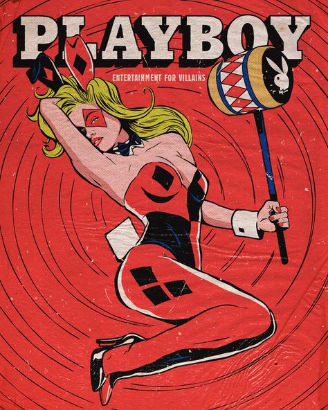 Pop Art Comic Marvel, Harley Quinn Kunst, Harley Quinn Comic, Art Cover, Pop Art Comic, Harley Quinn Art, San Diego Comic Con, Retro Pop, Playboy Bunny