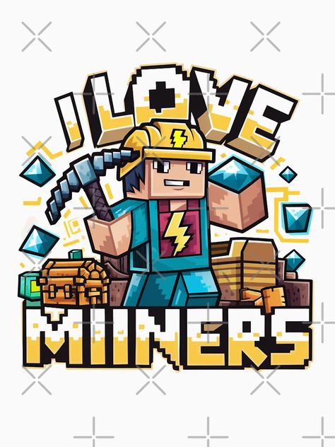 "I Love Miners" Essential T-Shirt for Sale by Davis-Ben | Redbubble Minecraft Shirt, Minecraft Shirts, Minecraft, I Love, For Sale, T Shirt