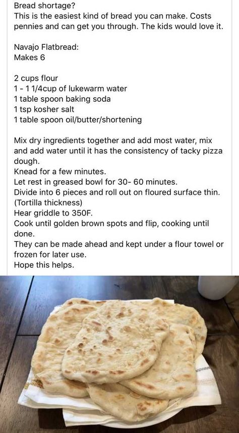 Navajo Flatbread Recipe, Navajo Flatbread, Native American Food, Flatbread Recipe, Fry Bread, Flatbread Recipes, Bread Recipes Homemade, Side Recipes, Quick Bread