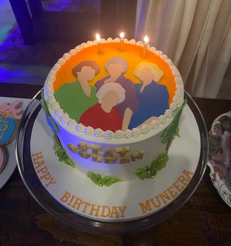 Golden Girls Cake Ideas, Golden Girls Birthday Cake, Golden Girls Birthday Party, Golden Girls Theme, 21st Bday Cake, Golden Birthday Cakes, Tiered Cakes Birthday, Girls Cake, Special Cakes